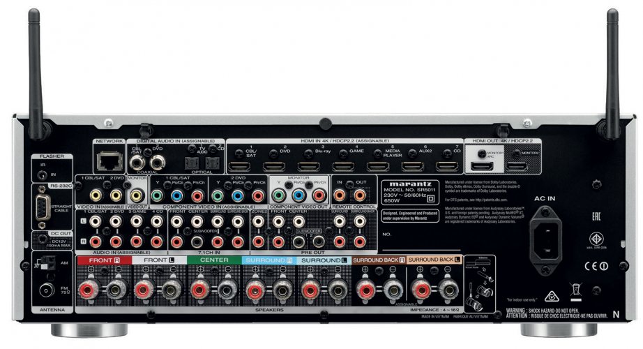 Задняя панель Marantz SR5011